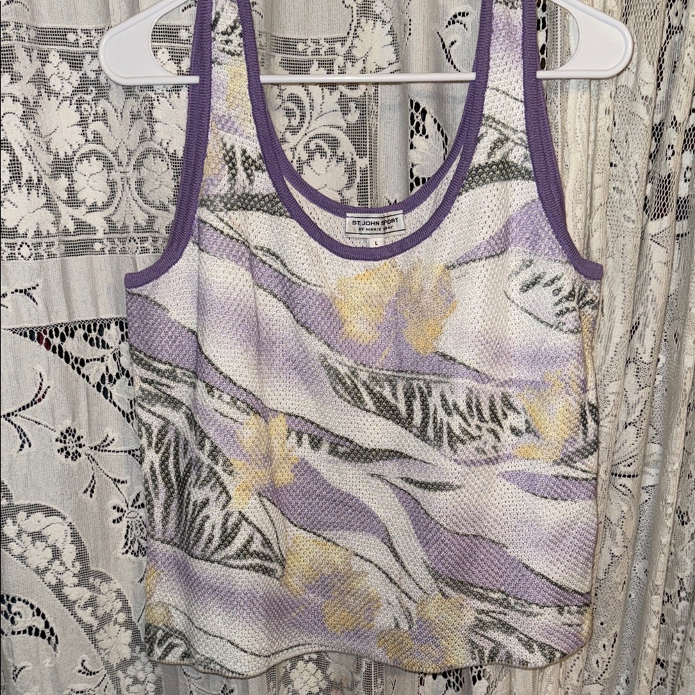 Lavender Floral Tank Top